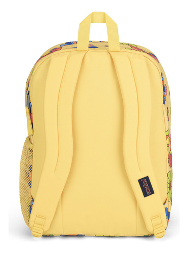 Mochila Big Student Jansport Print Color Power To The Flower, design de tecido liso