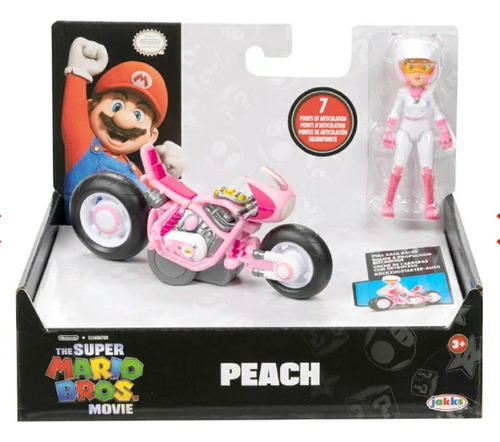 Peach Muñeco Con Vehículo Super Mario La Película Princesa