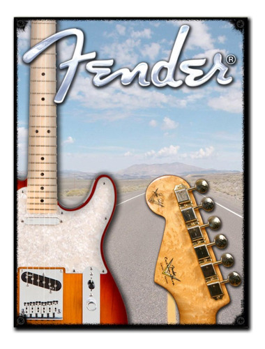 #156 - Cuadro Vintage 30 X 40 - Guitarra Fender Poster