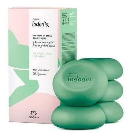 Kit 9 Cx Sabonete Natura Tododia C/ 5 Unidade Cada De 90g