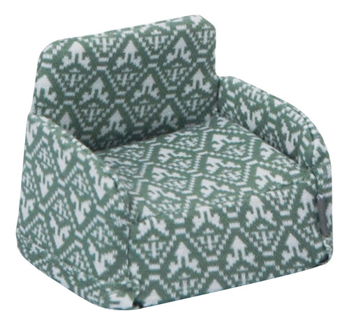 Sofá Plegable Para Casa De Muñecas, Mini Sillón Verde