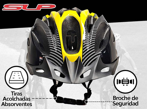 Imagen 6 de 10 de Casco Bicicleta Con Visera C/regulacion 21 Ventilaciones