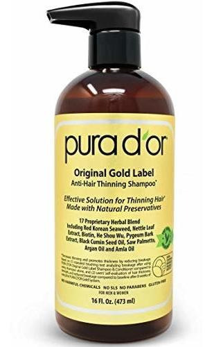 Pura D'or Anti-hair Loss Shampoo (etiqueta De Oro), Solución