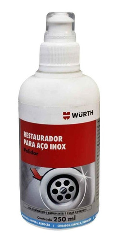 Restaurador Para Aço Inox 250ml Wurth