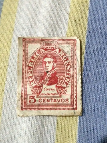 Antigua Estampilla De Colección