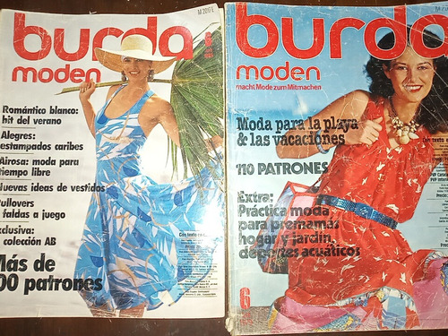Lote De Antiguas Revistas De Moda Burda Y Modelina (Usado)