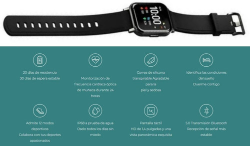 Imagen 3 de 9 de Smartwatch Haylou Ls02 Reloj Inteligente Bluetooth