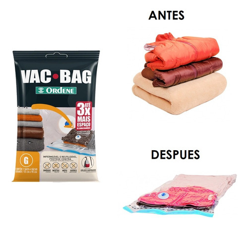 Combo X 3 Bolsas Al Vacio Vac Bag Grande 55x90cm De Ordene