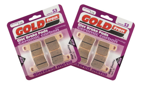 2x Pastilhas Freio Goldfren S3 213 Srad 750 1000 2005 A 2013