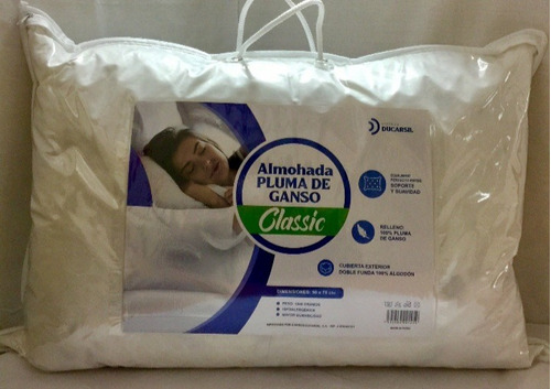 Almohada Pluna De Ganzo 50 X 70 Originales 