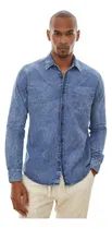 Comprar Camisa Para Hombre Manga Larga Color Azul Denim Jim Airborn