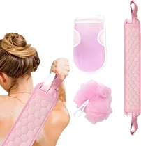 Comprar Set Ducha Esponja Exfoliante Baño X3 Espalda Cuerpo Guante Color Variado Pack De Esponjas