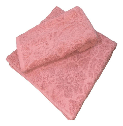 Set 2 Toallas Jacquard 500g Weave Rosa