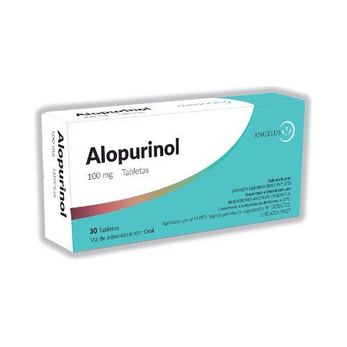Alopurinol (angelus) 100mg X 30 Tabletas