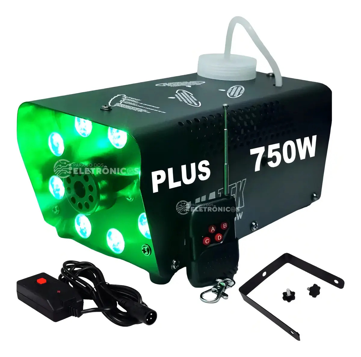 Máquina De Fumaça Luatek LKY5 plus 750w 8 Led Iluminação Rgb + Controle
