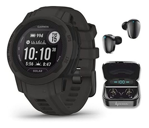 Smartwatch Garmin Instinct 2s Con Gps + Auriculares -negro