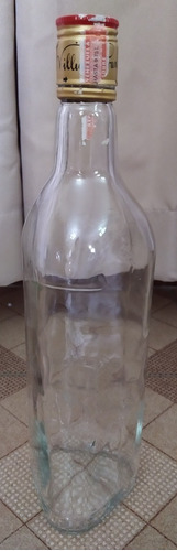 Botella Triangular De Vidrio Vacía De 700 Ml Con Tapa
