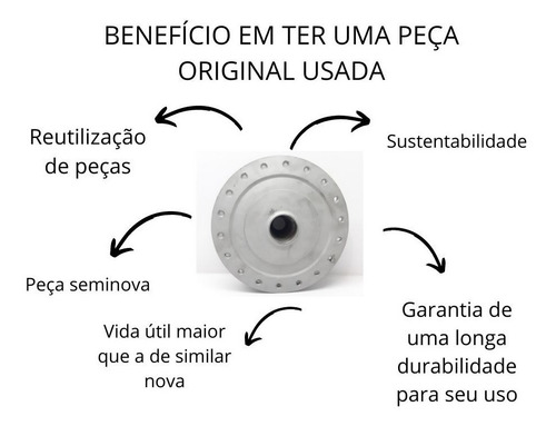 Imagem 2 de 7 de Cubo Roda Dianteira Fan 125 Até 2013 Original Honda Usado