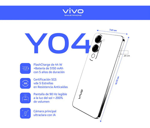 Vivo Y04 256gb 4ram