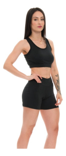 Conjunto Deportivo Mujer Short Corto + Top Dama Yoga Set 