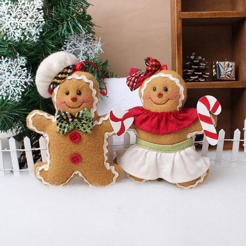 Galleta Jengibre Navidad Personaje Muñeco Fieltro 30cm 1pza