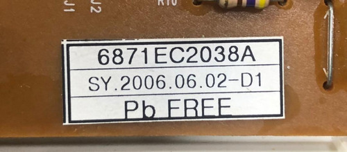 Imagen 2 de 2 de Tarjeta Display Lavadora LG 6871ec2038a