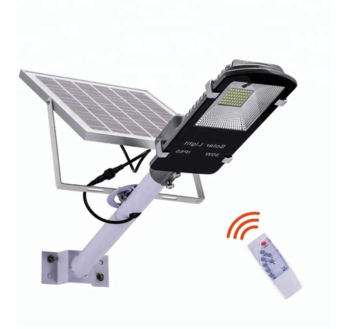 Luminaria Pastoral Solar Led 100w Cn Panel Y Control Remoto