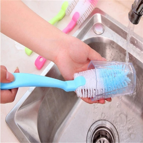 Imagen 4 de 7 de Cepillo Limpia Mamadera Vaso Multiples Usos Calidad Premium