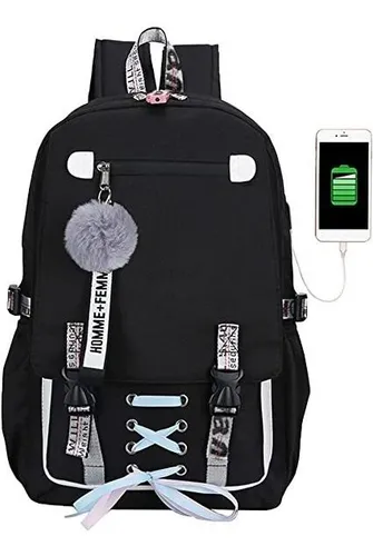 Mochila Escolar Grande Para Adolescentes Con Puerto Usb