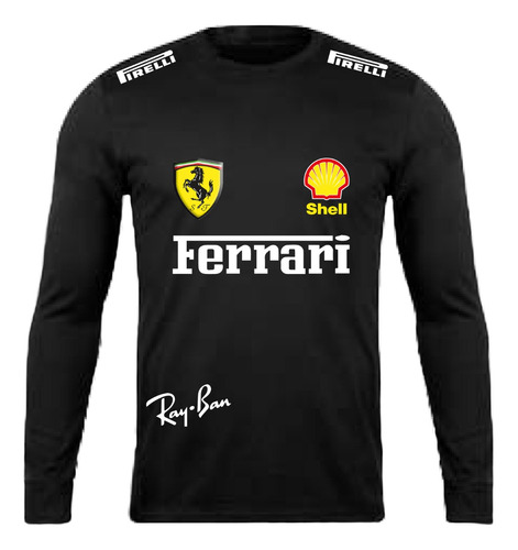 Polera Manga Larga Ferrari F1