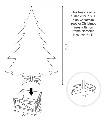 Falda De Madera Para Árbol De Navidad
