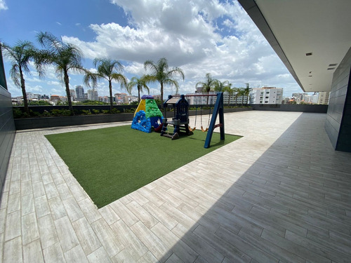 Los Cacicazgos: Espectacular Apartamento Nuevo En Venta - Impresionante Vista Al Mar Y La Ciudad Piso 14, Área De Bar And Lounge, Piscina Gimnasio Área Infantil Salón Multiusos Cine