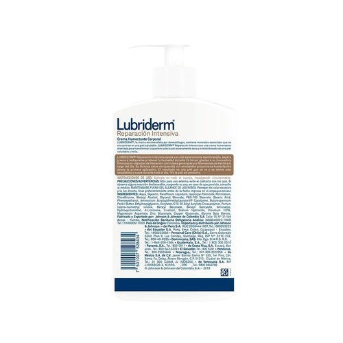 Imagen 2 de 2 de Crema líquida Lubriderm Reparación Intensiva con dosificador 946 ml