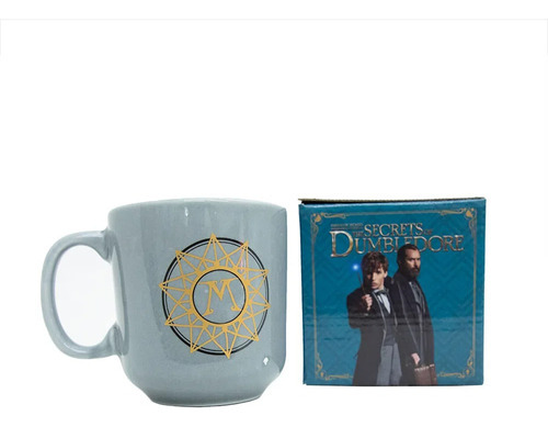 Caneca Harry Potter Animais Fantásticos Hogwarts Piticas Cor Azul