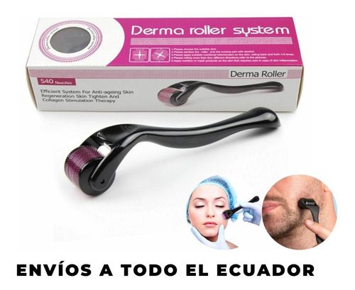 Derma Roller 0.75 Titanio Manchas Piel Cicatrices Barba Pelo