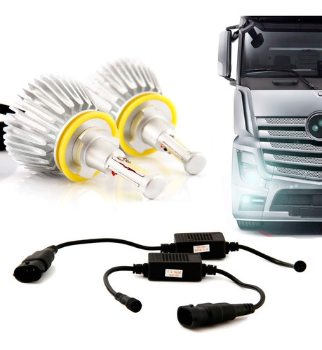 Kit Led Cree Caminhão H11 6000k  Lâmpada + Forte Xenon