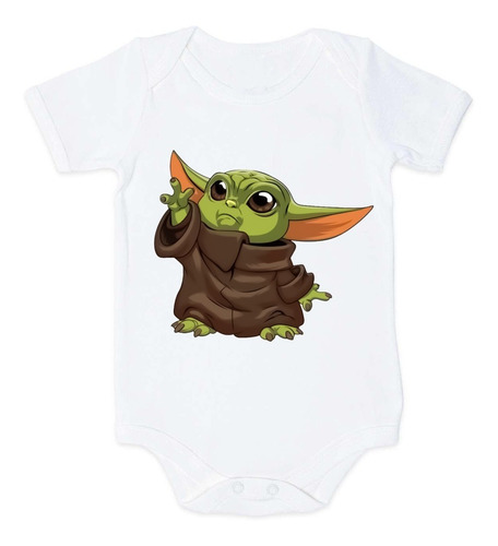 Pañalero Playera Moda Niña Niño Bebe Baby Yoda Star Wars