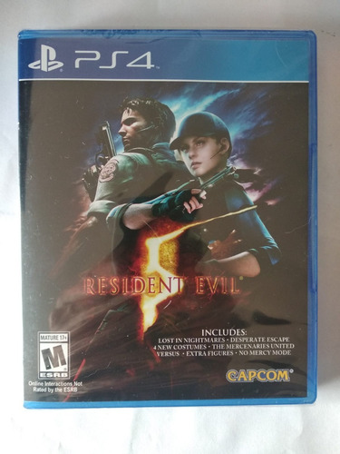 Imagen 2 de 9 de Resident Evil 5 Hd Ps4 Fisico Sellado Nuevo Canje Sevengamer
