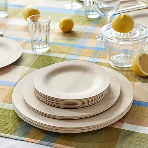Platos desechables bambu sale