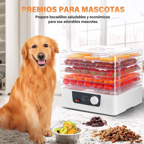 Deshidratador De Frutas Y Verduras Con 5 Bandejas Ajustables