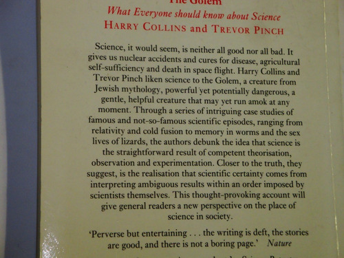 The Golem - What Everyone Should Know About Science