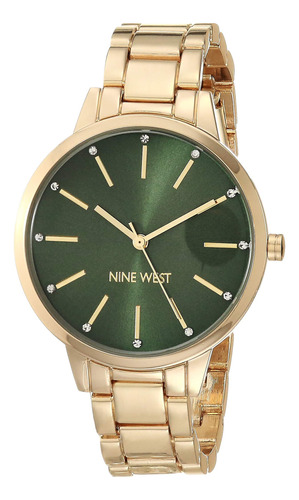 Reloj Nine West Nw/2098gngb Dorado Con Correa De Metal Para