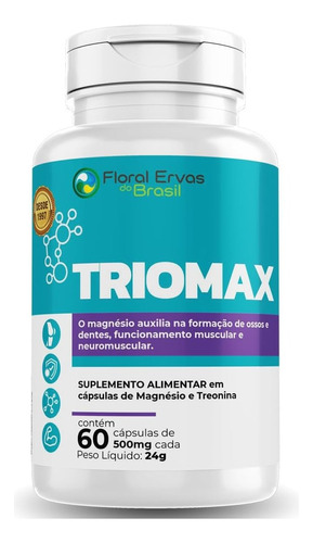 Magnésio L-treonato Dimalato Triomax - 60 Cápsulas 