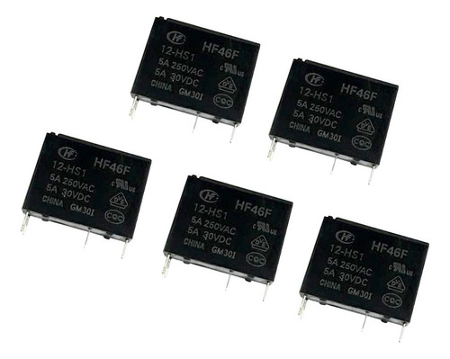 Mini Relé De Potencia De 12 V Dc, 5 A, Montaje En Pcb, 4 Pin