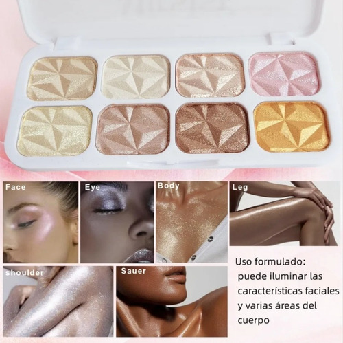 8 En 1 Paletas De Carmín Y Paletas De Maquillaje Premium