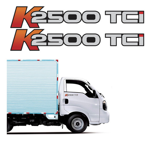 Adesivo K2500 Tci Kia Bongo (portas) Caminhão