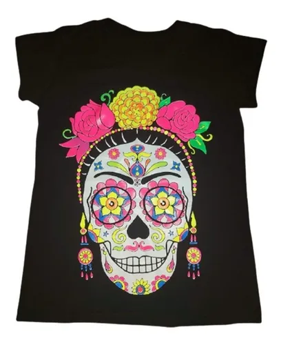 Playera calavera mujer sale