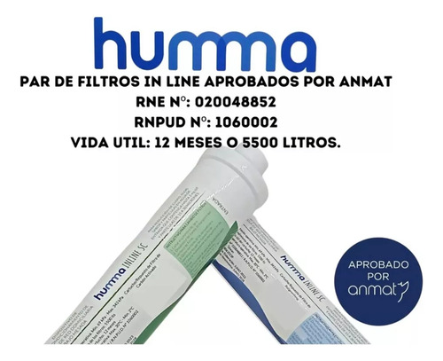 Carbon Activado Y Sedimentos, P/ Dispenser De Agua In Line Blanco
