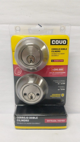 Cerradura Cerrojo Llave/llave Plata :covo Jm-102b-ss