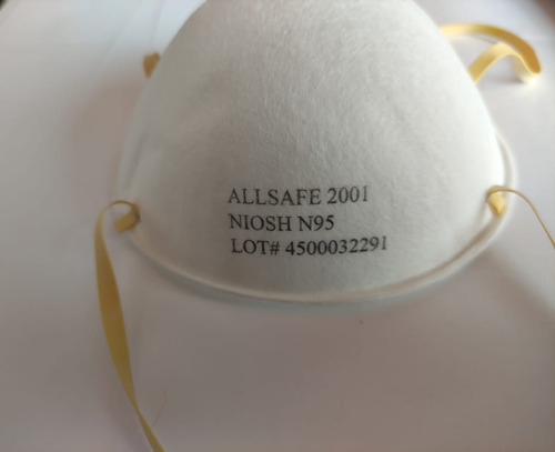 Imagen 3 de 3 de Tapabocas N95 Niosh Allsafe 2001 Blanco Technologiestrade